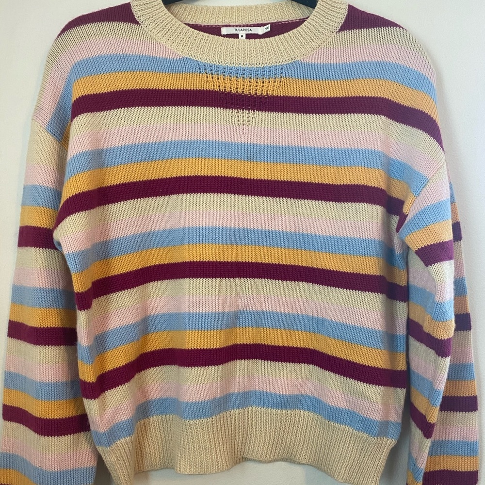 TULAROSA multicolored striped sweater, size M